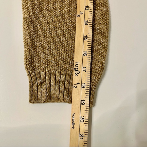 Ralph Lauren Women's Cable Knit Gold Metallic Sweater Size XL - Picture 7 of 9